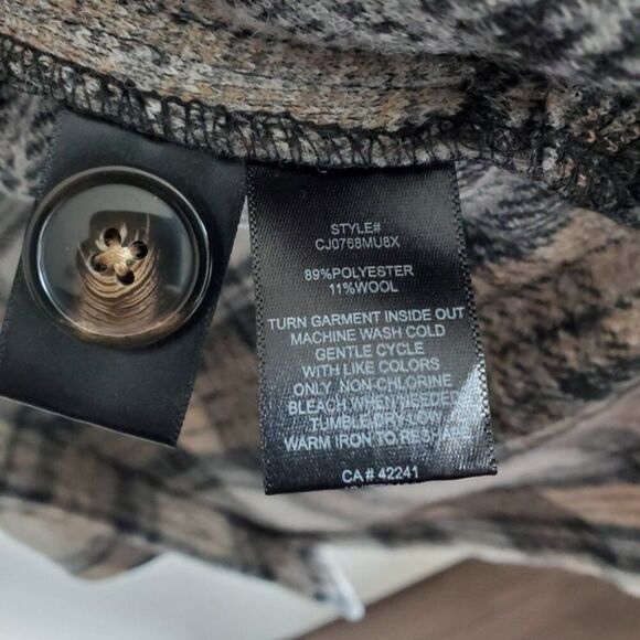 Santuary Town Plaid Wool-Blend Shacket Size M - Picture 11 of 12